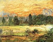 Camille Pissarro Sunsets painting